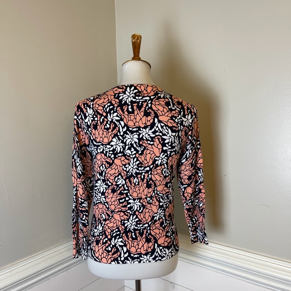 Crown & Ivy Mosaic Elephant Cardigan S FREE SHIP - Picture 5 of 5